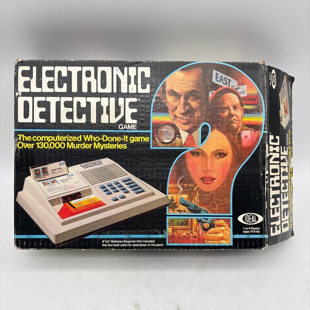 Electronic Detective 1979 Ideal Game Tested Working Missing Suspect Cards